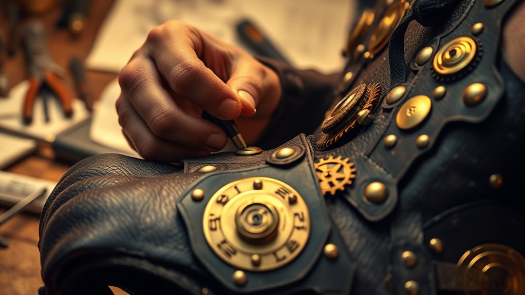 victorian meets mechanical armor fusion