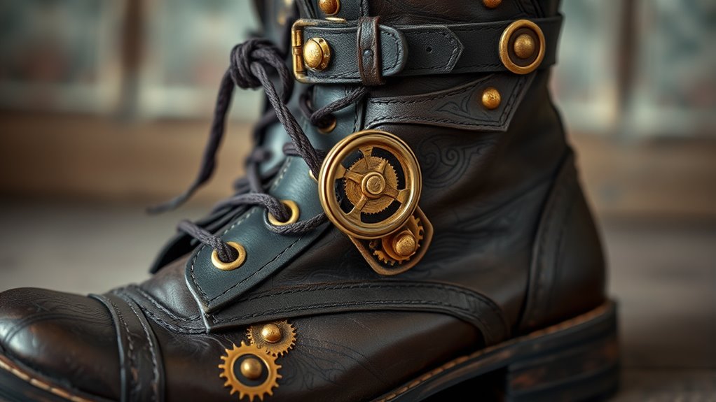 victorian meets mechanical footwear design