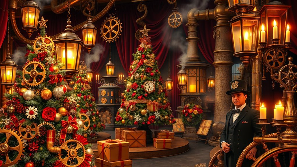 victorian steampunk holiday festivities