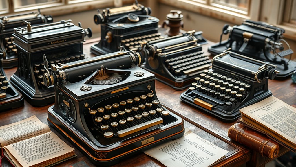 vintage 19th century typewriters
