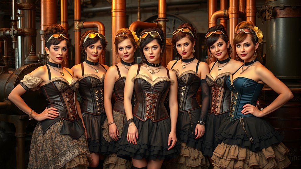 women shaping steampunk fashion