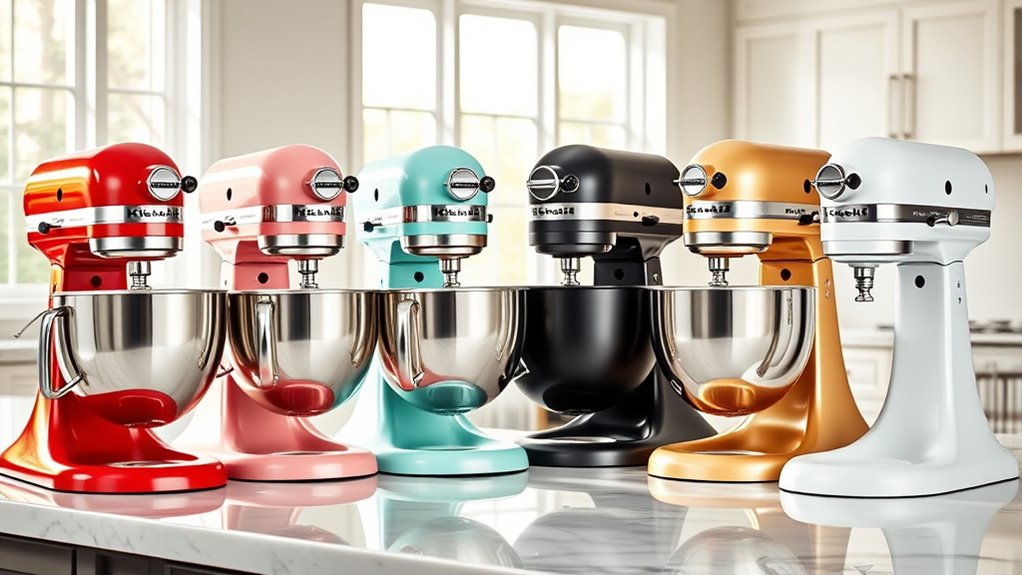 top kitchenaid mixer colors