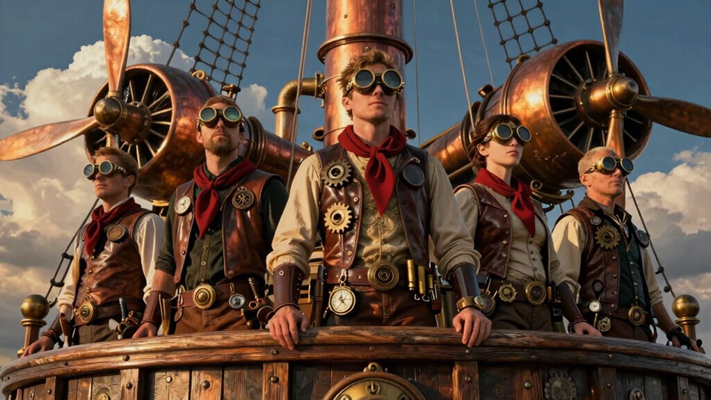 airship crew steampunk fashion