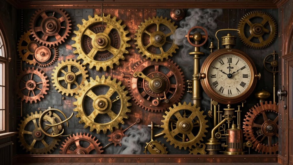 bold steampunk wall art