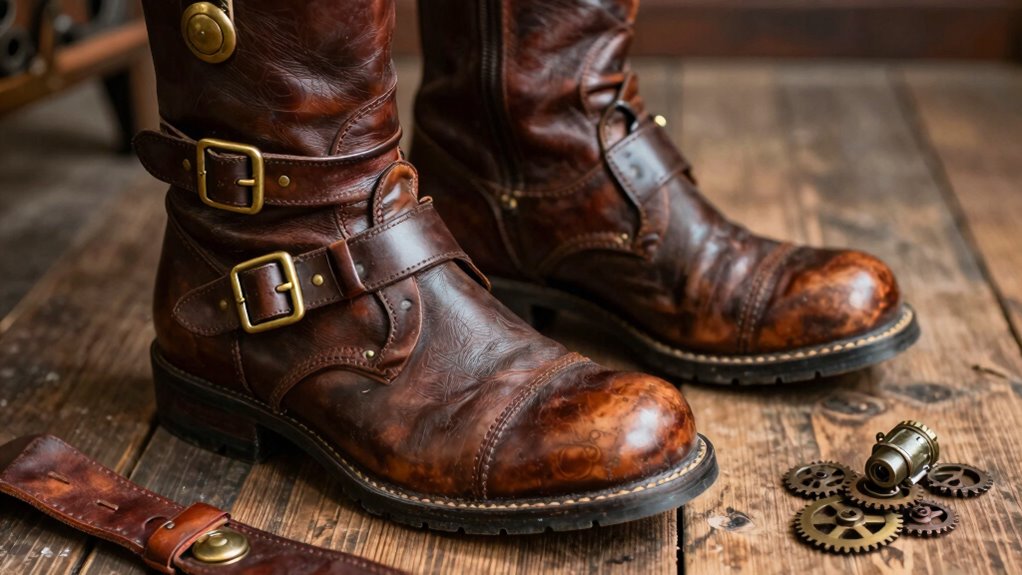 comfortable victorian steampunk boots