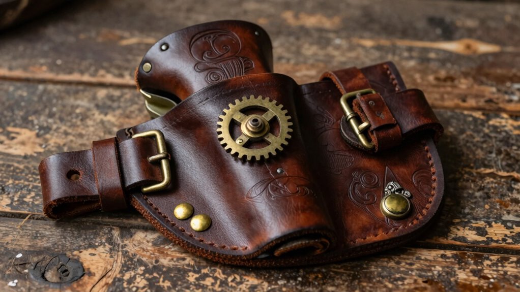create detailed steampunk holster