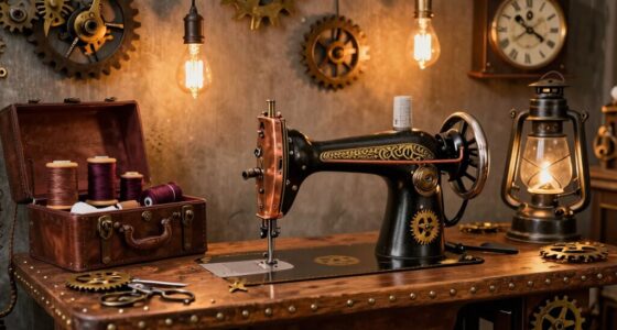 create vintage industrial workspace
