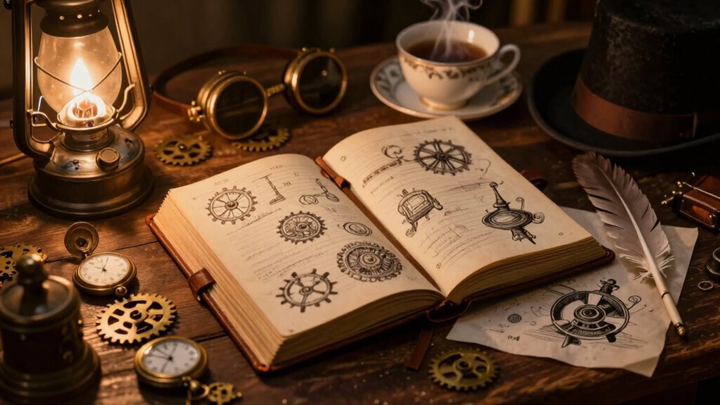 creating a detailed steampunk history