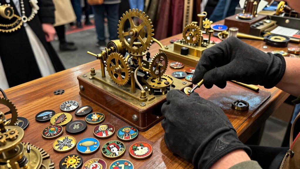 custom steampunk button designs