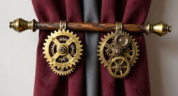 custom steampunk curtain holders