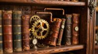 decorative steampunk bookshelf displays