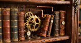 decorative steampunk bookshelf displays