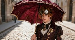 elegant steampunk parasol designs
