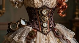 elegant steampunk wedding attire