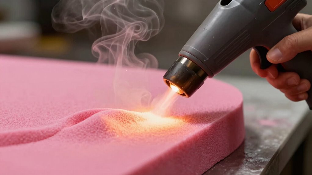 foam shaping with heat