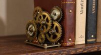 homemade steampunk bookends