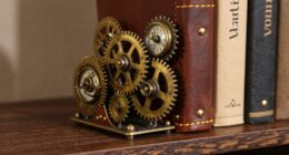 homemade steampunk bookends