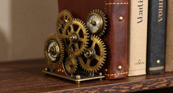 homemade steampunk bookends