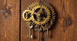 homemade steampunk key organizer