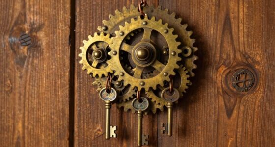 homemade steampunk key organizer
