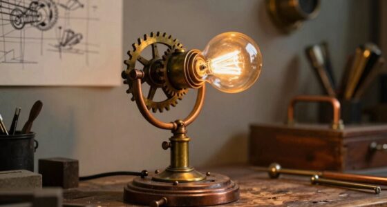 ideal steampunk lamp positioning