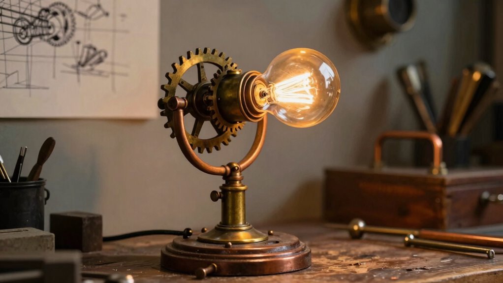ideal steampunk lamp positioning