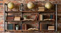 industrial bookshelf arrangement ideas