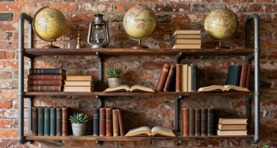 industrial bookshelf arrangement ideas