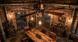 industrial steampunk ceiling fan