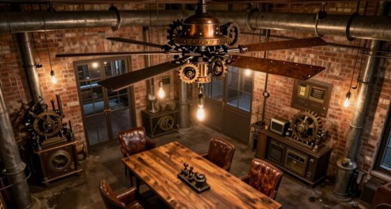 industrial steampunk ceiling fan