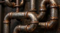 industrial steampunk pipe decor
