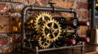 industrial steampunk wine storage