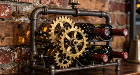 industrial steampunk wine storage