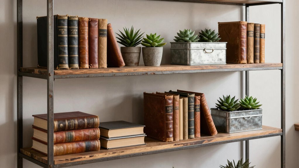 industrial vintage decor arrangement