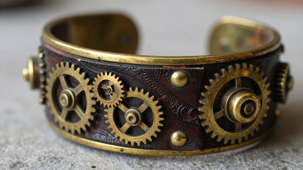 layered steampunk bracelet crafting