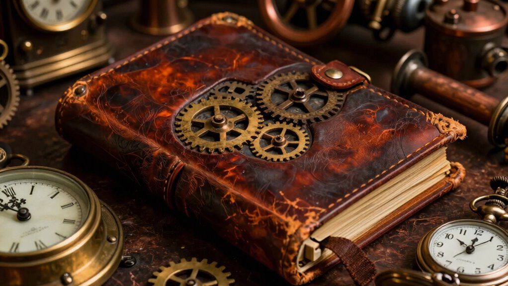 leather journals enhance steampunk