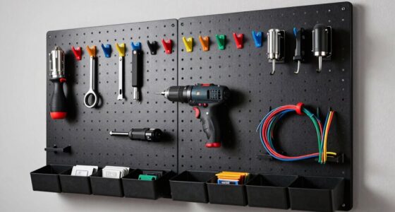 maker studio pegboard organization