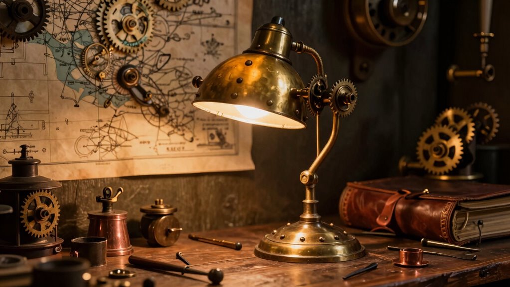 optimal steampunk desk lamp placement