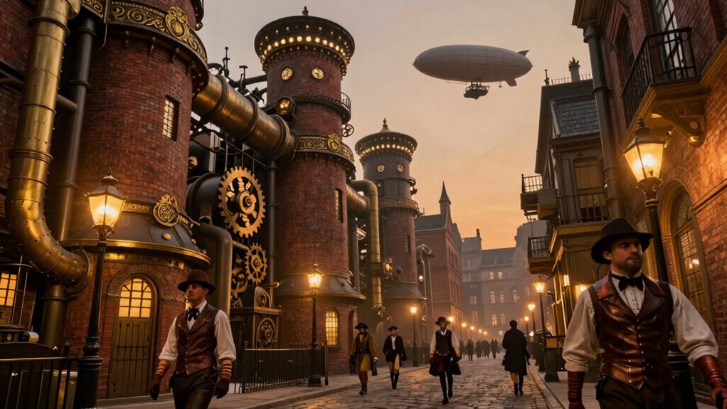 retro futuristic industrial aesthetics