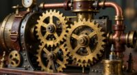 retro futuristic mechanical innovation