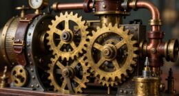 retro futuristic mechanical innovation