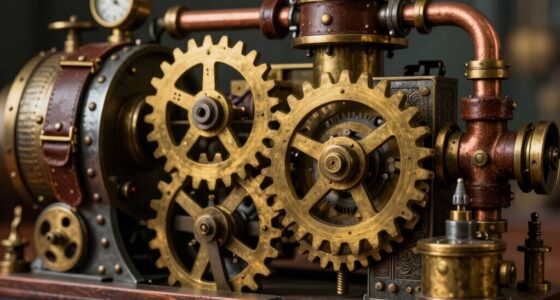 retro futuristic mechanical innovation