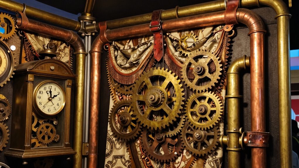 reusable steampunk booth decor