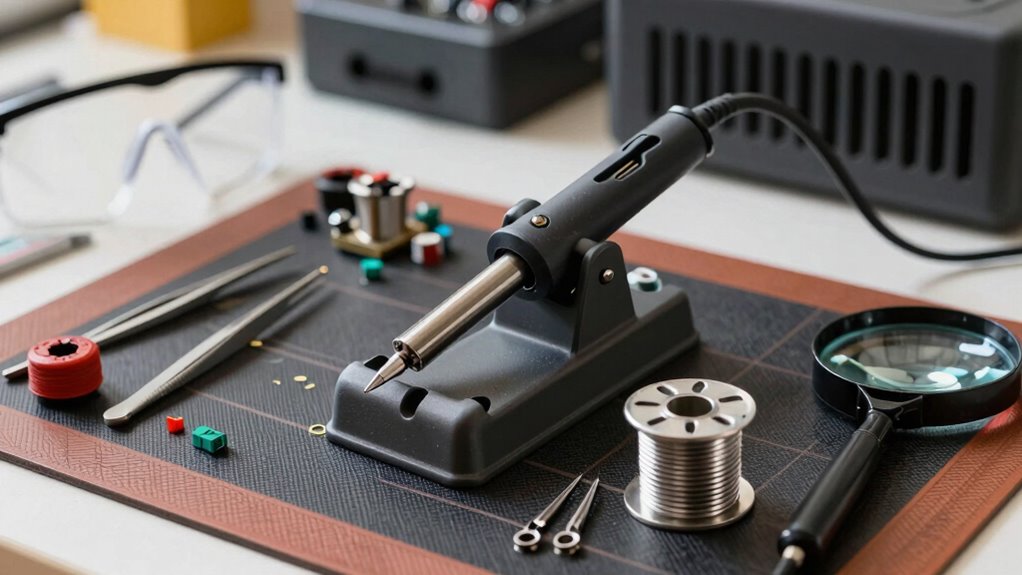 safe soldering electronics setup