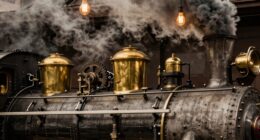 steam trains inspire steampunk imagery