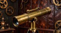 steampunk brass telescope decor