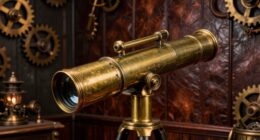 steampunk brass telescope decor