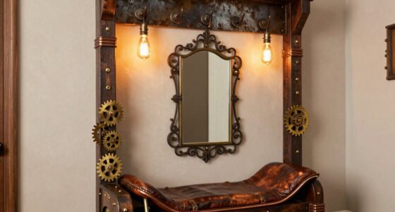 steampunk entryway hall decor