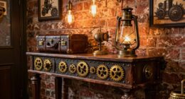 steampunk entryway table ideas