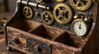 steampunk industrial desk organizer